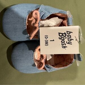 Baby B'gosh Denim and Pink Baby Shoes